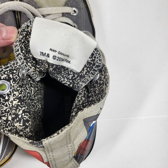The Simpsons Chuck Taylor Converse All Star High Top Sneakers Mens 5 Womens 7 - Picture 8 of 13